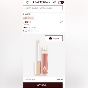 Charlotte tilbury brand pillow talk lipstick